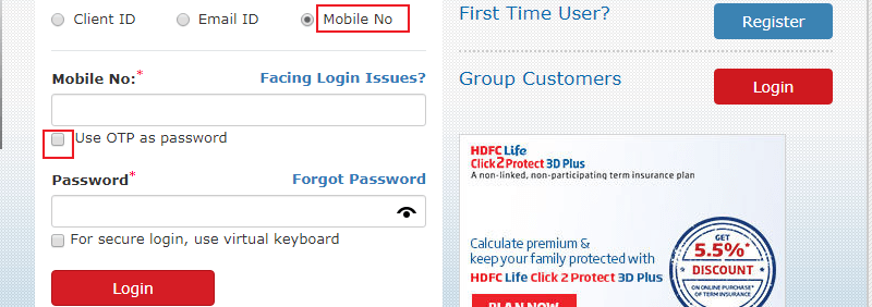 HDFC Life Login Details