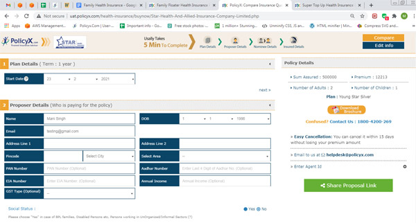 Family Health Insurance Pay Online